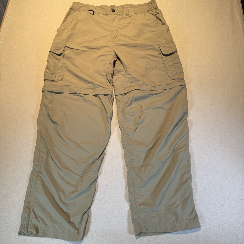 Alpine Design Convertible Pants To Shorts Large 36x32 Hiking Fishing Outdoor Tan